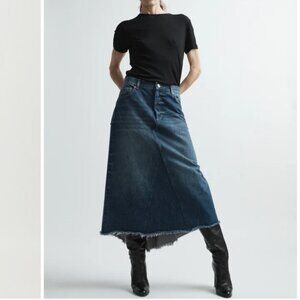 Raey skirt Raw-hem fishtail denim skirt sz UK 10 / US 6